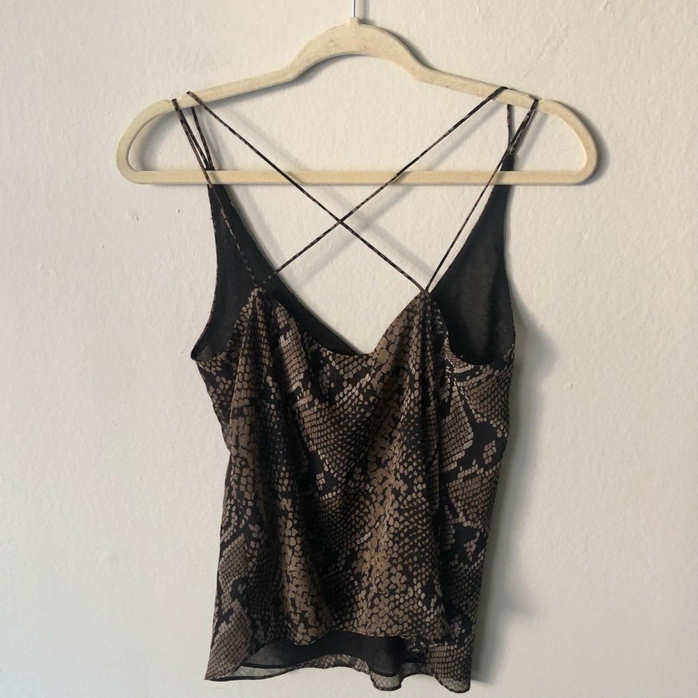 Zara Snake Animal Print Cami in Brown Size Small NWT - Picture 6 of 10